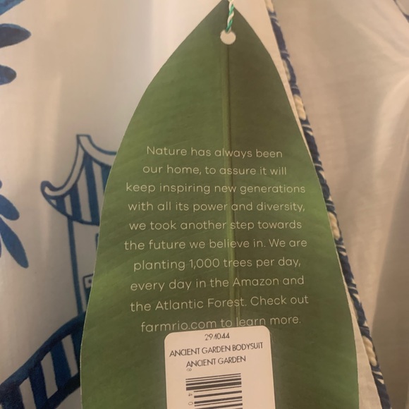 Farm Rio NWT Size Small Ancient Garden Bodysuit - Picture 7 of 7